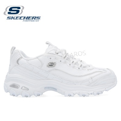Sapatilha Skechers D'Lites Fresh Start 11931 WSL Branco com Prata