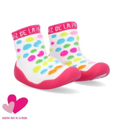 Pantufas Agatha Ruiz De La Prada 241912 Branco Com Varias Cores