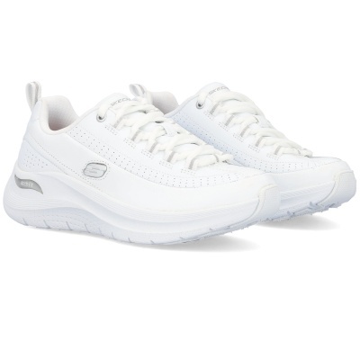 Sapatilha Skechers Arch Fit Star Bound 150061 Branco E Prateado