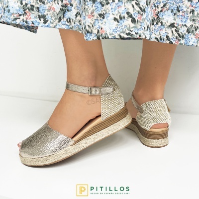 Sandalia Pitillos Valenciana 5532 Ouro