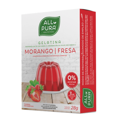 Allpura Gelatina Morango 28g