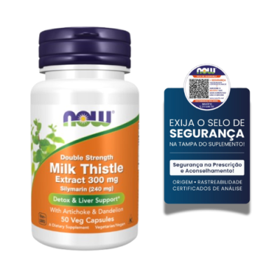 Now Milk Thistle 300mg 50 Cápsulas