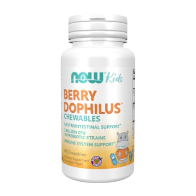 Now Kids Berry Dophilus 60 Comprimidos mastigáveis