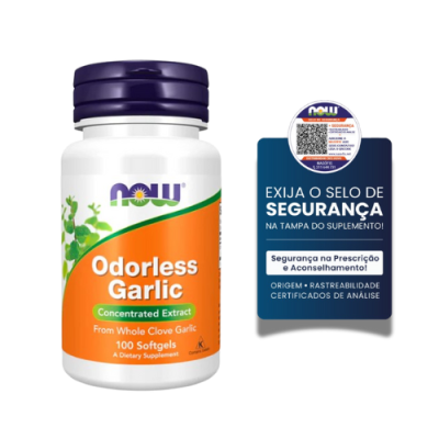 Now Alho Sem Odor 100mg 100 Cápsulas