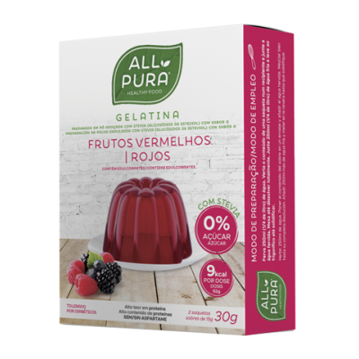 Allpura Gelatina Frutos Vermelhos 2x15g