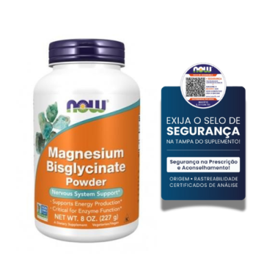 Now Magnesium Bisglycinate Pó 227g (91 doses)