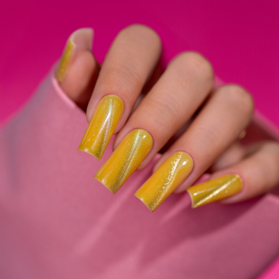 Verniz Gel Cateye Effect E05 (Amarelo Dourado Néon)