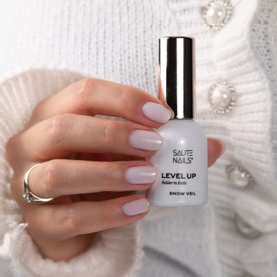 BiB Level UP Builder in Bottle – Gel Construtor Snow Veil (Branco Leitoso) 8ml