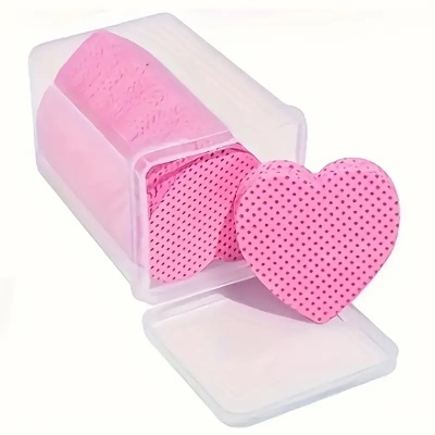 Discos Sem Fiapos HEART Rosa – Pack com 200 Unidades