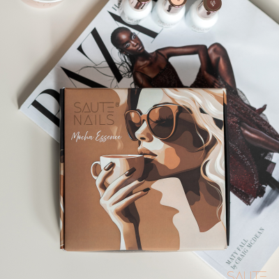 Coleção de Verniz Gel Mocha Essence + Smooth Top No Wipe