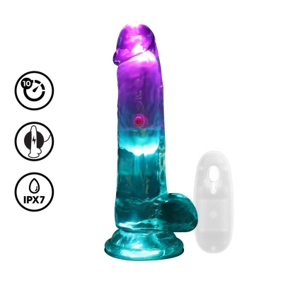 Vibrador RealRock com LED e Comando – Dildo Realista com Ventosa