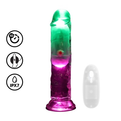 Dildo Vibratório RealRock com Ventosa e Controlo Remoto – Textura Realista