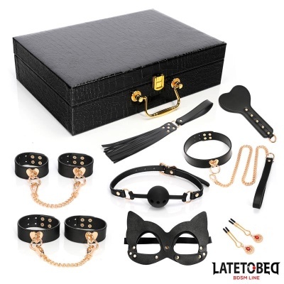 Kit de bondage LATETOBED BDSM LINE com 8 peças e estojo