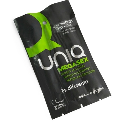 Preservativos Uniq - Megasex sem Latex 3 UNI
