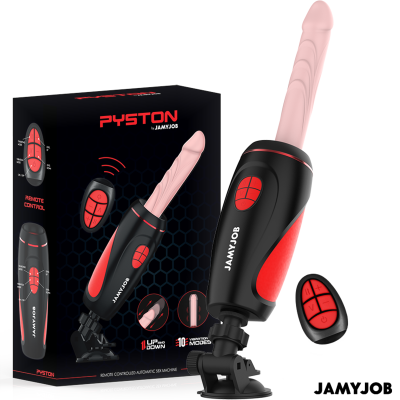 JAMYJOB - MASTURBADOR AUTOMÁTICO BASE PYSTON COM DILDO