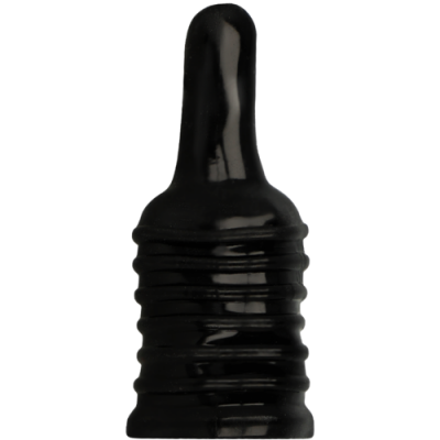 Dedal Anal Texturado Preto em Silicone