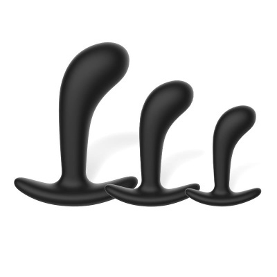 Conjunto 3 Plug Anal: Prazer Curvo e Seguro para Iniciantes e Experientes!