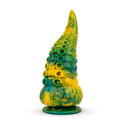 Dildo MYTHICAL MATES Tentacle Delight Verde e Amarelo 22,4 cm - 8,8"