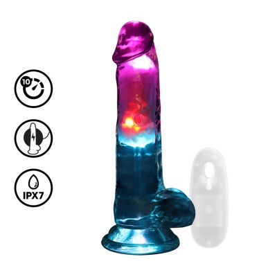 Vibrador RealRock 18 cm com LED e Controlo Remoto – Prazer Realista e Intenso