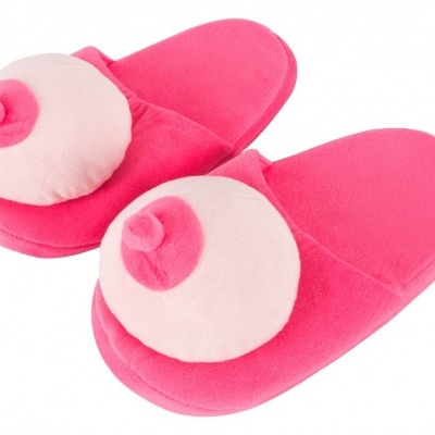 Chinelos Rosa em Forma de Maminha