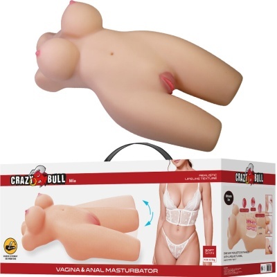 MASTURBADOR MASCULINO CRAZY BULL - MIA REALISTA VAGINA E ANAL 8,5 KG