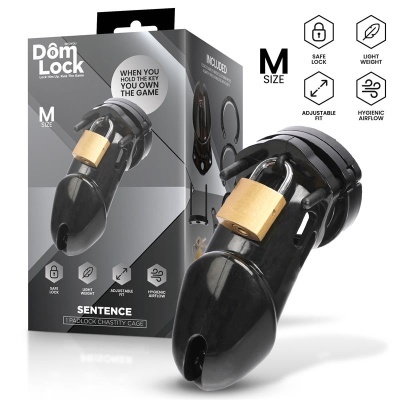 Jaula Peniana Domlock Sentence M – Controlo Total, Submissão e Prazer Erótico