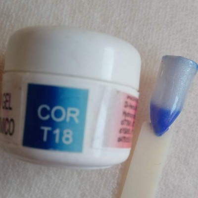 Gel Térmico T18 - Azul Escuro / Azul Claro com Glitter