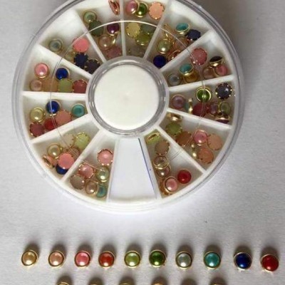 Rodinha Pedras Coloridas com Dourado à volta