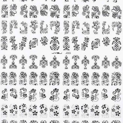 Autocolantes com Cornucópias 3D - Preto