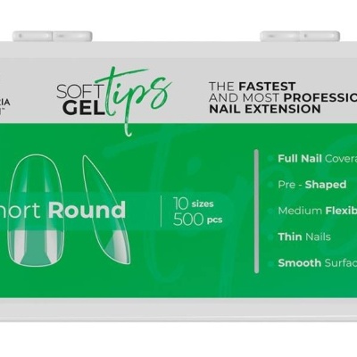 Victoria Vynn - Caixa de Soft Gel Tips - Short Round (500 Pcs)
