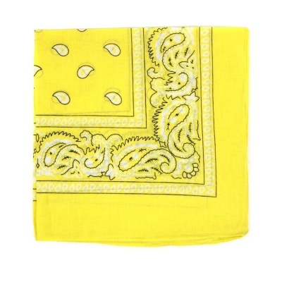 Lenço Bandana com cornucópias - Amarelo Neon