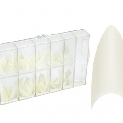 Caixa de 100 Tips em Bico - Cor Branco