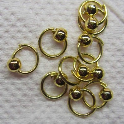 Piercings Dourados Simples - 10 unidades