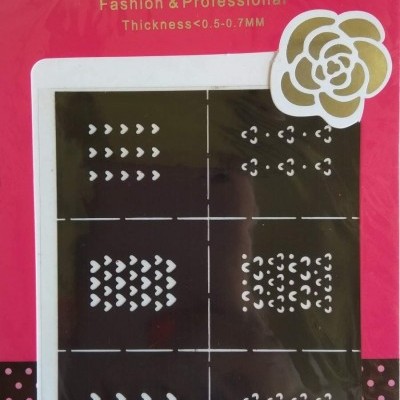 Stencil Corações e Leopardo