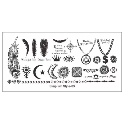 Placa de Carimbos - Simplism style 03