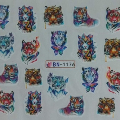 Decalques BN-1176 Tigres e Borboletas