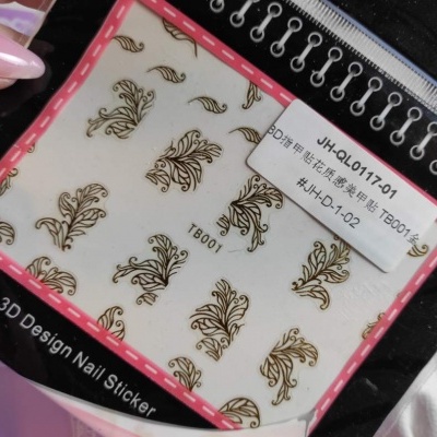 Autocolantes 3D Dourados - TB001