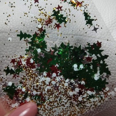 Saqueta de Glitter de Natal
