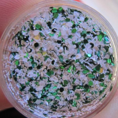 Confetis Verde Escuros com Neve