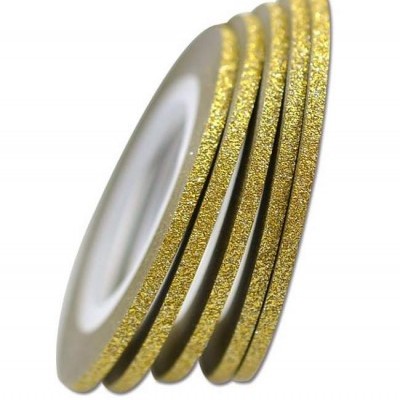 Fita com Glitter - Dourada - Uma Unidade