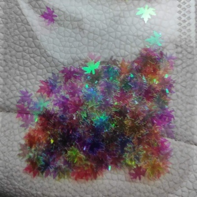 Folhas de Outono para Nail Art - Coloridas Translúcidas