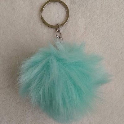 Porta-Chaves Pompom Pequeno Verde Água