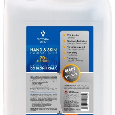 Victoria Vynn - Liquido Desinfetante Mãos e Pele 70% - 4 Litros