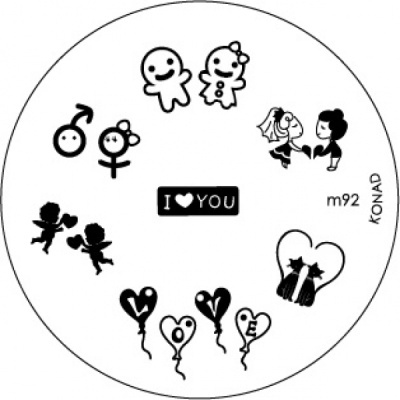 Placa de Carimbos M92 - Konad