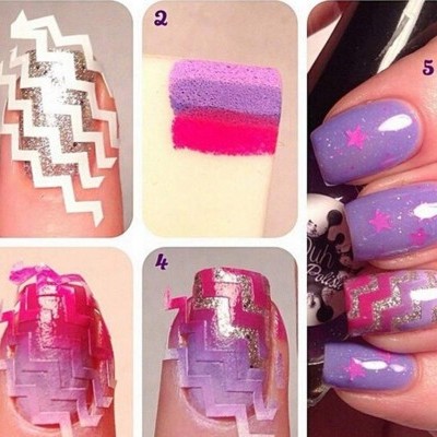 Guia de Nail Art - Zigue Zague