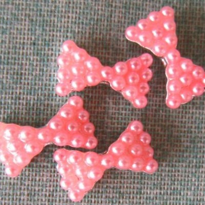 Laços Cor de Rosa Caviar - 1 Par