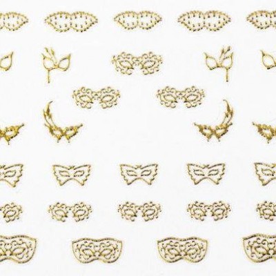 Autocolantes Máscaras Douradas de Carnaval