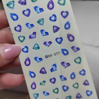 Decalques Corações e Diamantes - DS-277