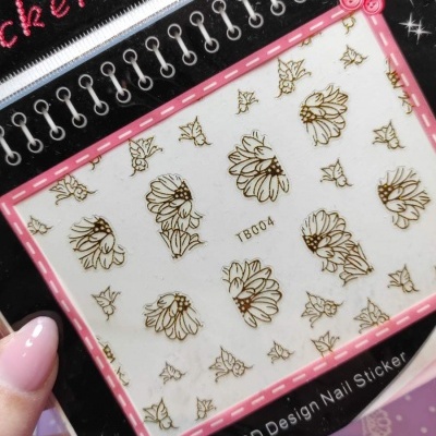 Autocolantes 3D Dourados - TB004