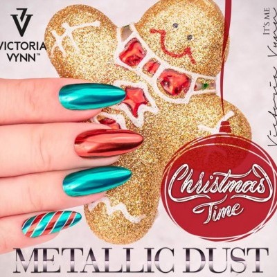 Victoria Vynn - Kit 2 Pós Metalizados - Verde e Vermelho